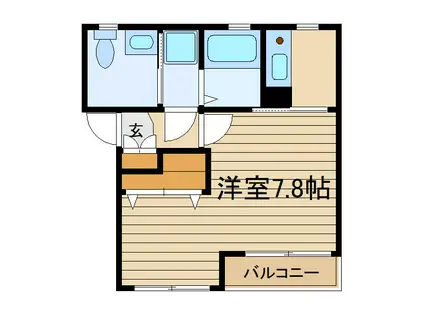 ケーシャトレツー(1K/3階)の間取り写真
