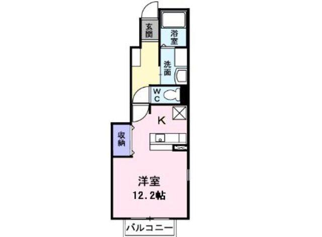 メゾンドソレイユ(ワンルーム/1階)の間取り写真