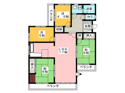 ビラ・デ・シーマ(4LDK/3階)の間取り写真