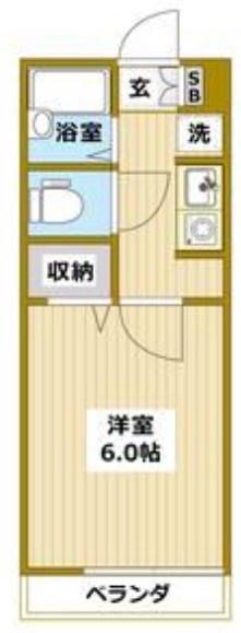 VILLA510 NO.6(1K/1階)の間取り写真