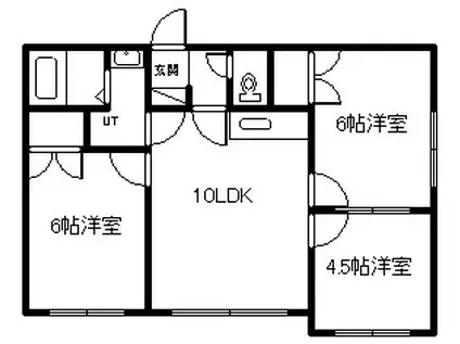 ドリームハイツ友光5(3LDK/1階)の間取り写真