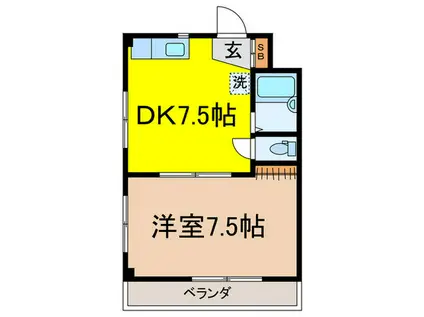 TKJM TAKANO(1DK/3階)の間取り写真