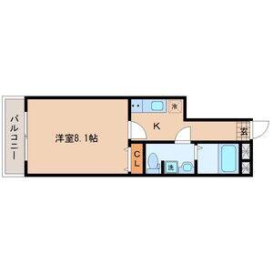 アスコット南光台(1K/1階)の間取り写真