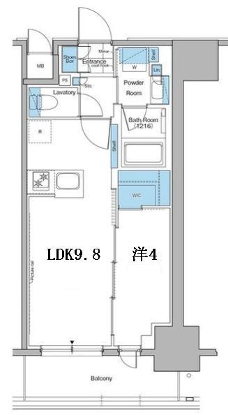 LEFOND PROGRES秋葉原マークス(1LDK/8階)の間取り写真