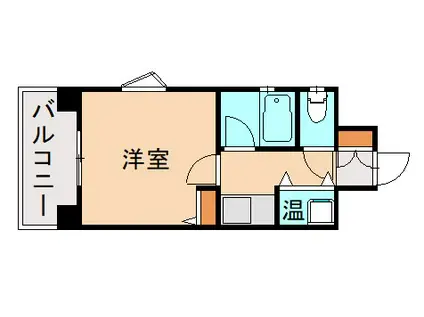 パラージュ西新(1K/5階)の間取り写真