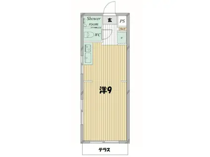 サクセスコート三ツ境(ワンルーム/1階)の間取り写真