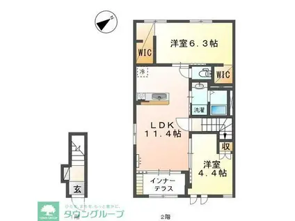 ビオレッタ(2LDK/2階)の間取り写真