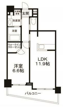 マーシスマルル(1LDK/2階)の間取り写真