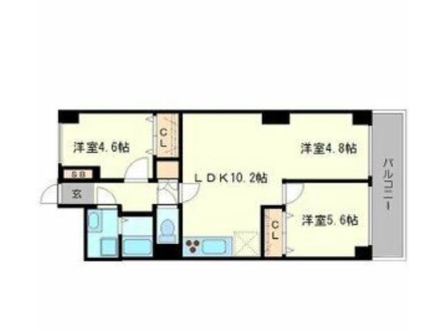 メゾン新千里(2LDK/4階)の間取り写真