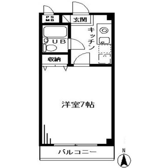 アイディール新城(1K/1階)の間取り写真