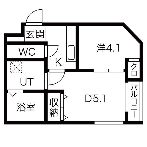 ベルフォート新瑞橋(1DK/3階)の間取り写真