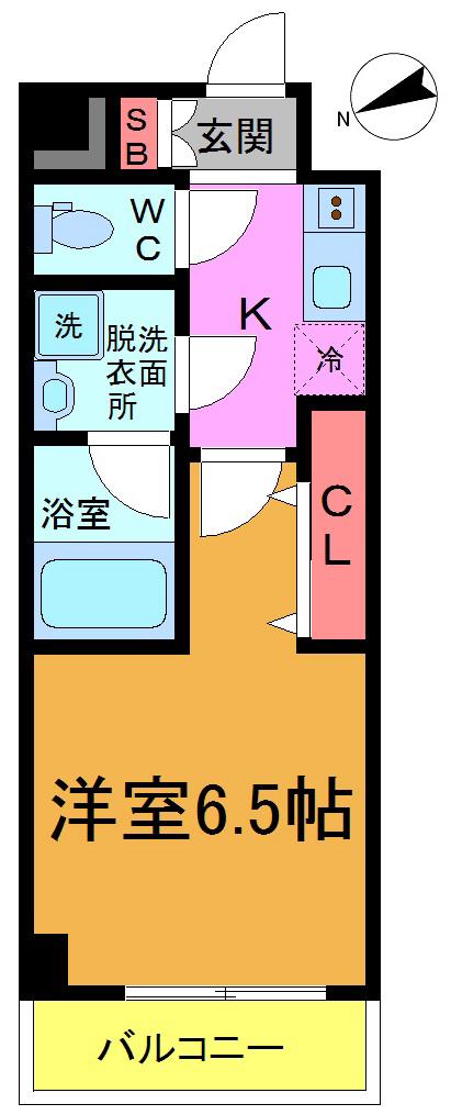 SーFORT西船橋LIBRE(1K/5階)の間取り写真