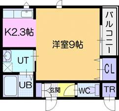 文京台K-STAGE 3(1K/1階)の間取り写真