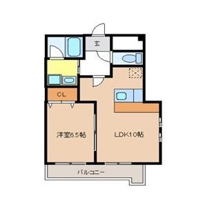 ファイブシティ(1LDK/5階)の間取り写真