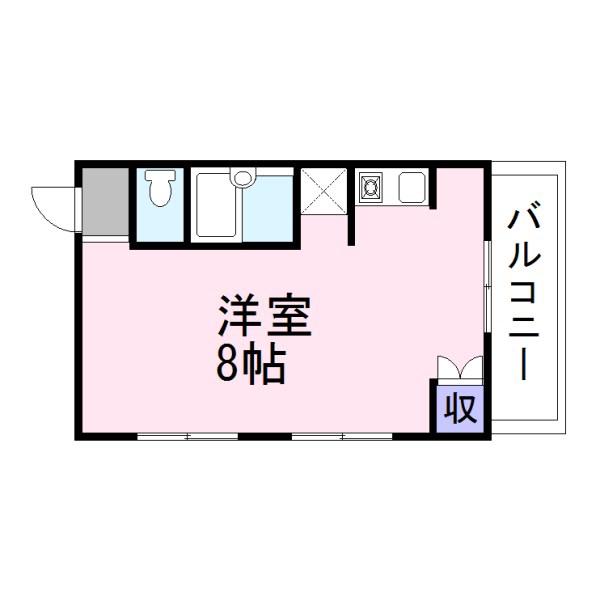 サニーキューブN(ワンルーム/3階)の間取り写真