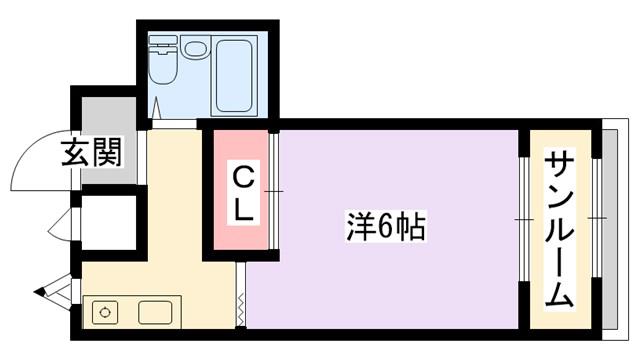 みなみマンション(1K/4階)の間取り写真