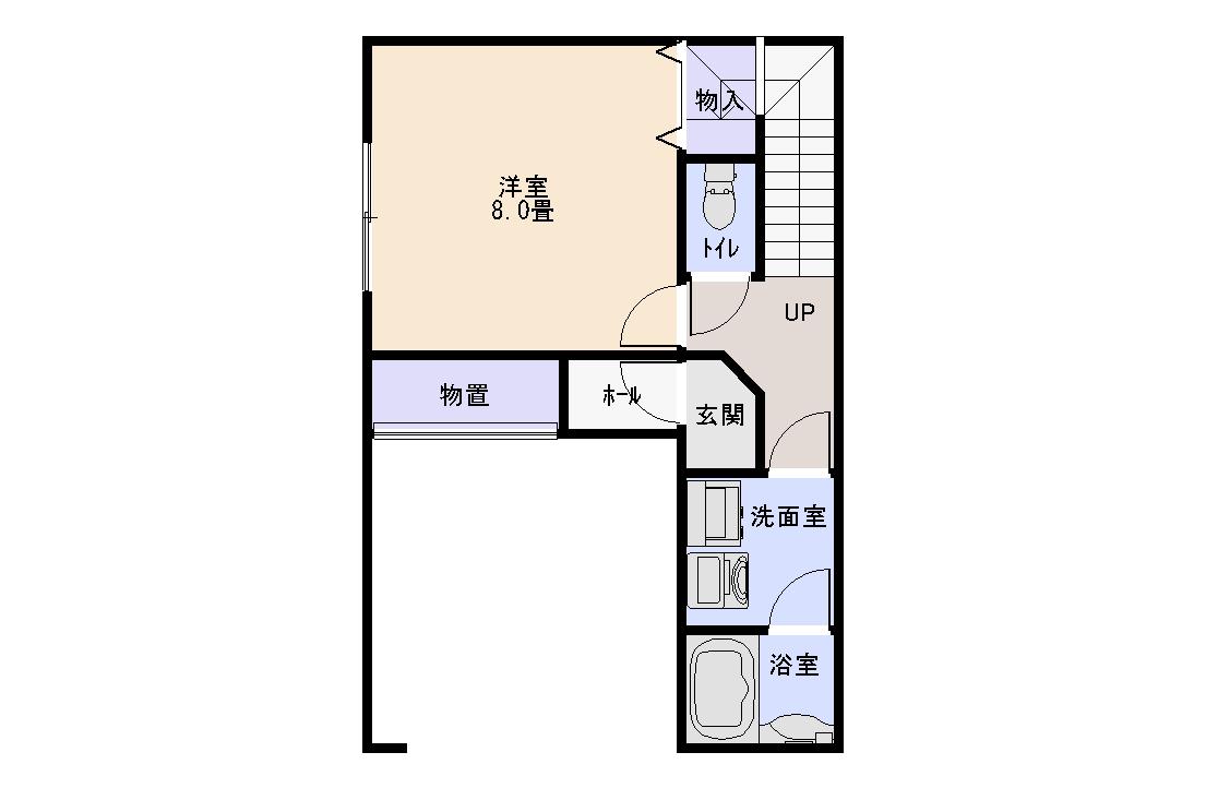 サカシタハイツ西13(2LDK/1階)の間取り写真