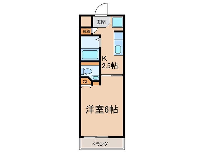 グリーンパレス(1K/1階)の間取り写真