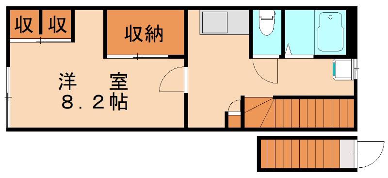 レオパレスHIDE27(1K/2階)の間取り写真