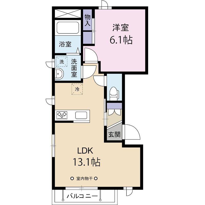 K RESIDENCE(1LDK/3階)の間取り写真
