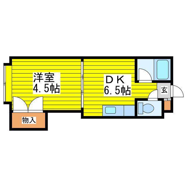 藤井ビル北10条(1DK/2階)の間取り写真