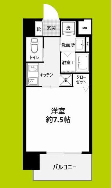 LIVIAZ NAMBA KRASS(1K/3階)の間取り写真