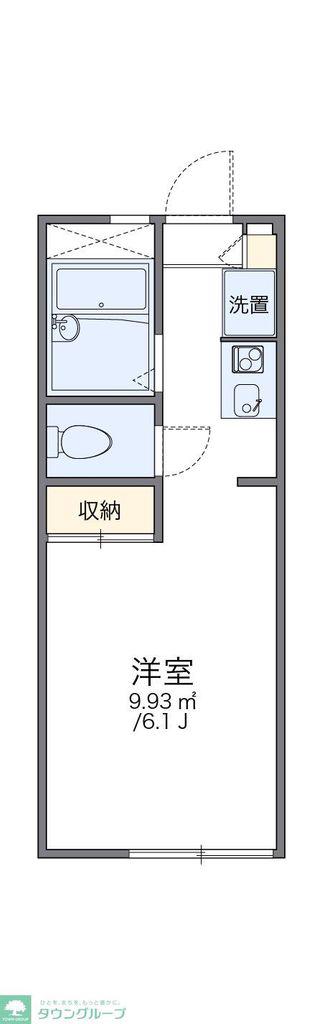 レオパレスヴェルジェ(1K/1階)の間取り写真