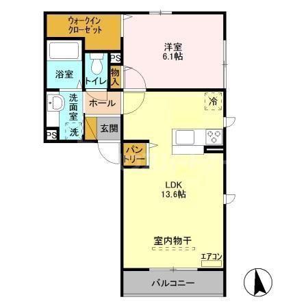 CASA COMFORT A(1LDK/3階)の間取り写真