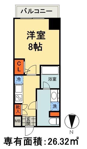 LEXE秋葉原イースト(1K/4階)の間取り写真