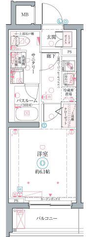 クレヴィスタ井荻(1K/3階)の間取り写真