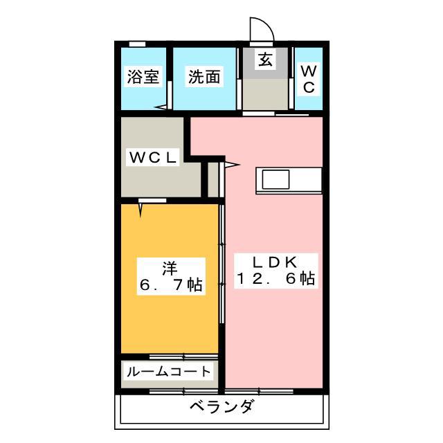 コーヌコピア(1LDK/1階)の間取り写真