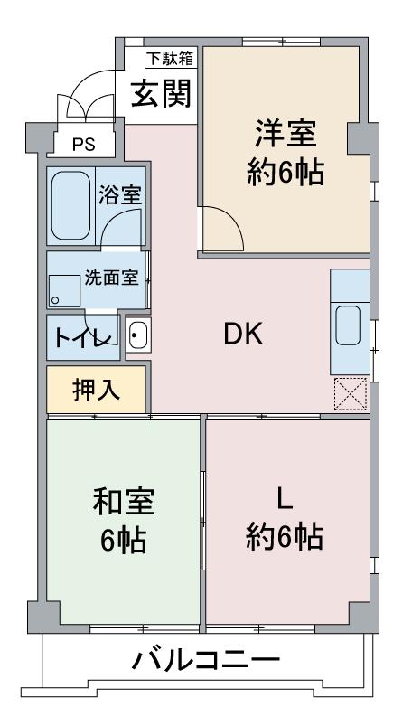 アメニティ大善(2LDK/1階)の間取り写真