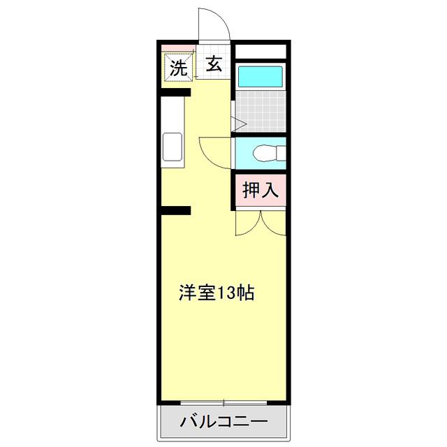 シティライフ比島(1K/1階)の間取り写真