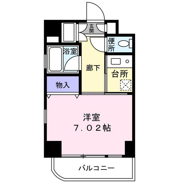 エランドール(1K/4階)の間取り写真