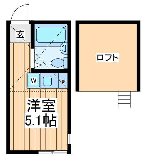クイーンズモコ Ⅱ(ワンルーム/2階)の間取り写真