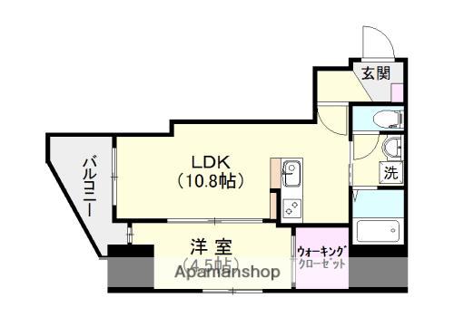 S-FORT鹿児島中央(1LDK/11階)の間取り写真