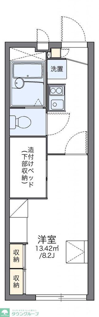 レオパレスフリーダム(1K/1階)の間取り写真