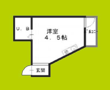 セラヴィ平野上町(ワンルーム/4階)の間取り写真