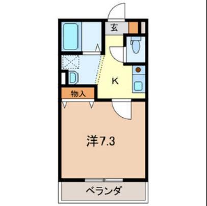 メゾンウィスタリア(1K/2階)の間取り写真