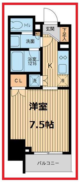 エイチエフ上野入谷レジデンス(1K/11階)の間取り写真
