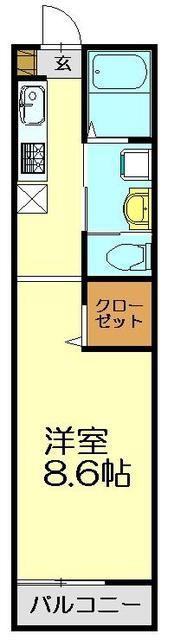 グレイス五番町(1K/2階)の間取り写真