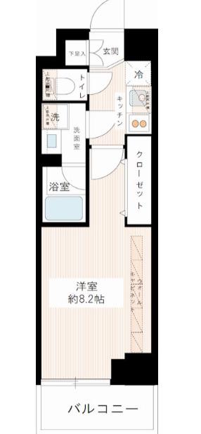 MAXIVSCENE墨田(1K/2階)の間取り写真
