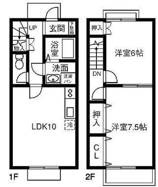 BLISSFUL PERCH みずほ A(2LDK/1階)の間取り写真