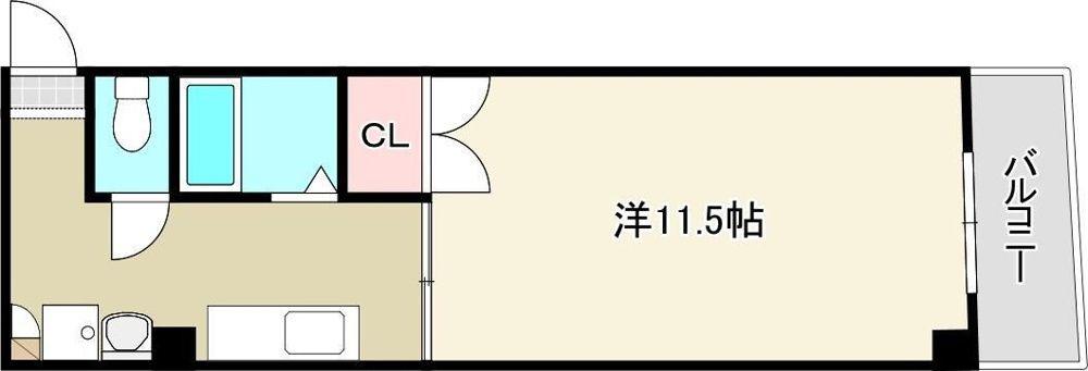 平安ハイツ(1K/2階)の間取り写真