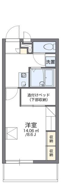 レオパレスストラーダ(1K/3階)の間取り写真