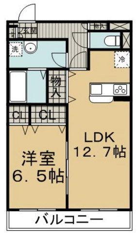 グランメゾン(1LDK/5階)の間取り写真