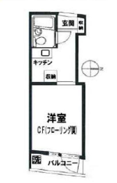 トップ三軒茶屋第5(ワンルーム/3階)の間取り写真