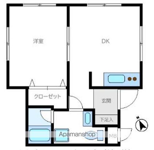 ATELIR CHIARA(1DK/1階)の間取り写真