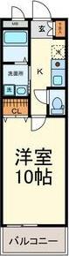 ブロア日野(1K/1階)の間取り写真