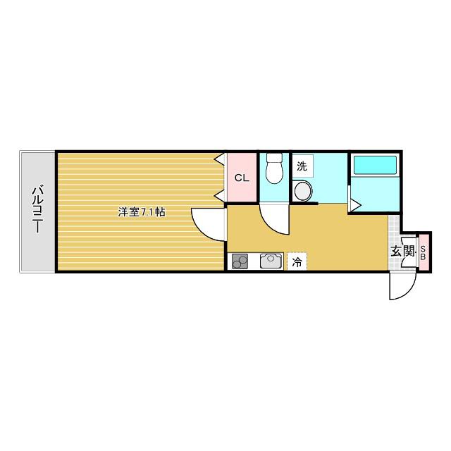 PASSAGE HAZAWA(1K/1階)の間取り写真